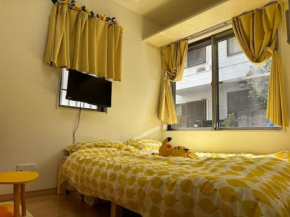 Shinjuku 1 stop Station 4 min walk Okubo Korean Town 1 min walk Pikachu Yellow Cute 1st floor room